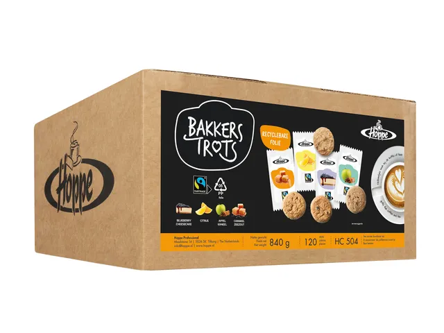 Hoppe Bakkers trots koekjesmix verpakt 120 stuks
